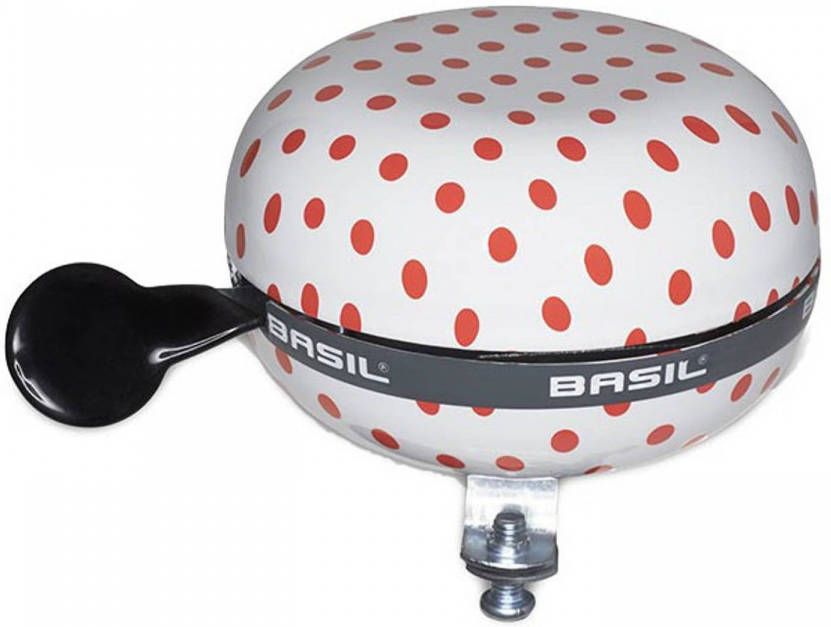 Basil fietsbel Polkadot 11 x 8 cm staal rood/wit online kopen