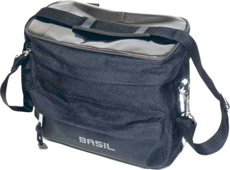 Basil stuurtas Mali met kaartvenster 8 liter zwart 26x23x13 cm online kopen