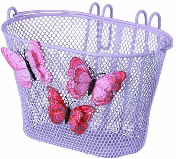 Basil Kinderfietsmand Jasmin Butterfly paars online kopen