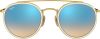 Ray-Ban Ronde dubbele brug gepolariseerde zonnebril Ray Ban, Beige, Dames online kopen